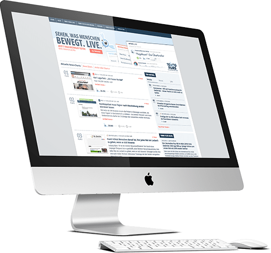 10.000 Flies Website on screen 10.000 Flies Website on screen