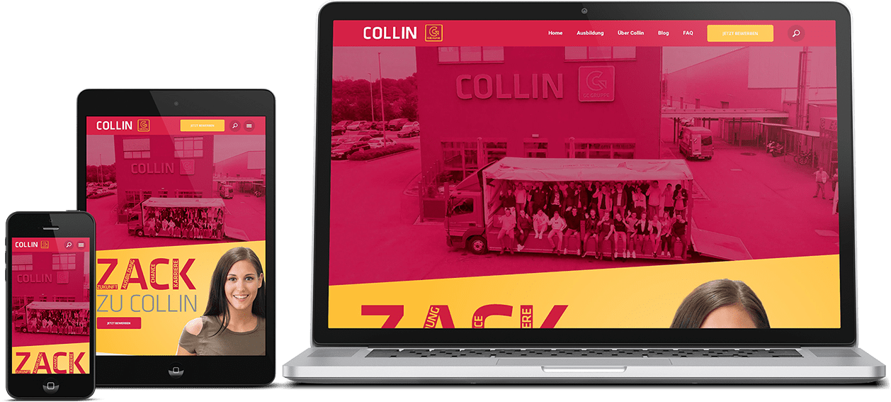 Collin Website on mobile devices Collin Website on mobile devices