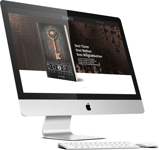 Droemer Knaur Website on screen Droemer Knaur Website on screen