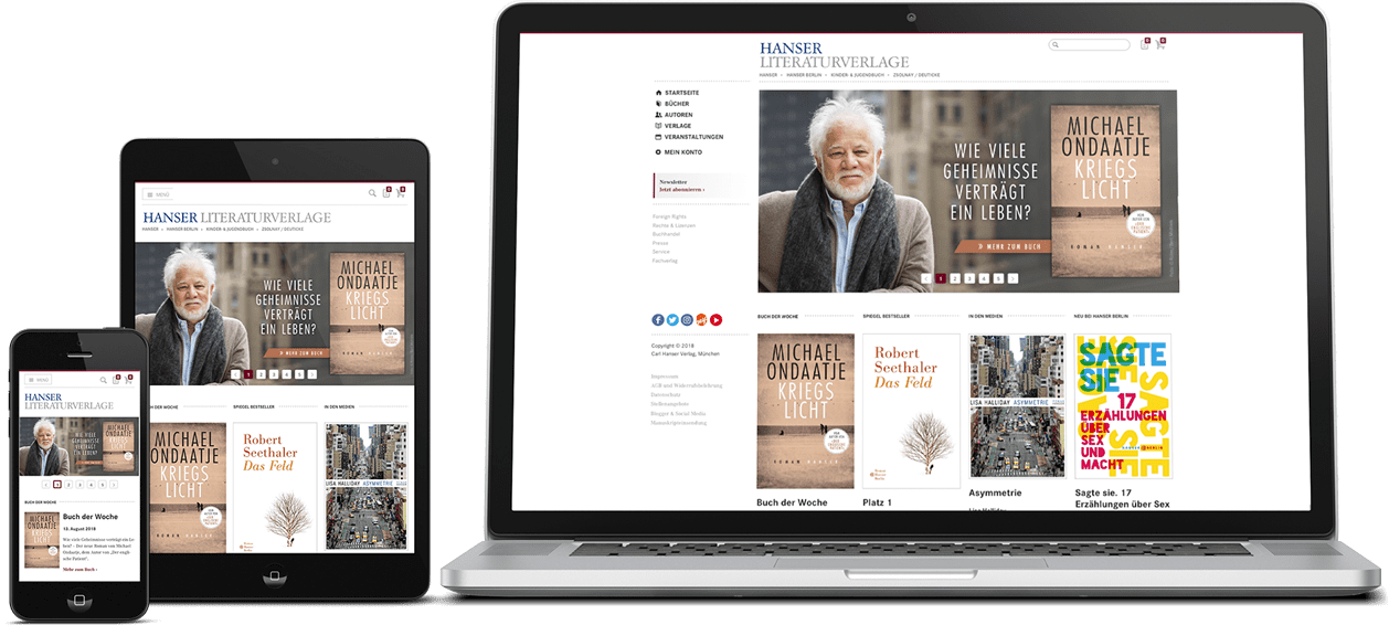 hansershop Website on mobile devices hansershop Website on mobile devices