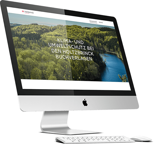 Holtzbrinck Buchverlage Website on screen Holtzbrinck Buchverlage Website on screen