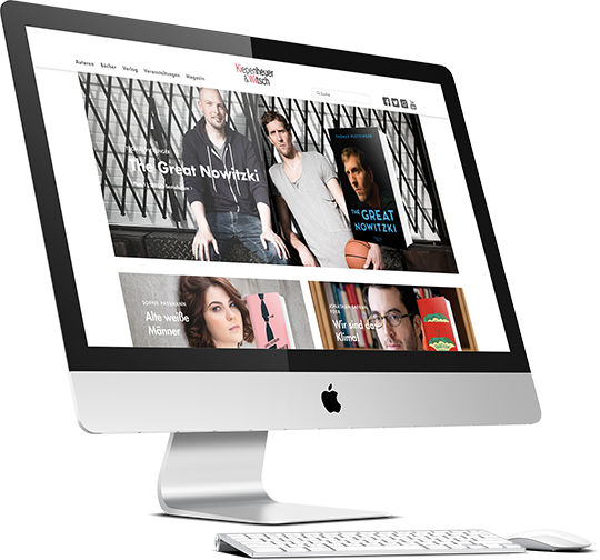 Kiepenheuer & Witsch Website on screen Kiepenheuer & Witsch Website on screen