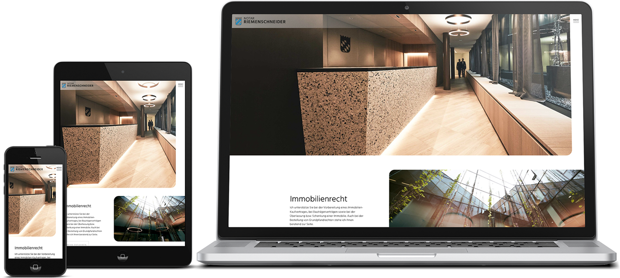 Riemenschneider Website on mobile devices Riemenschneider Website on mobile devices