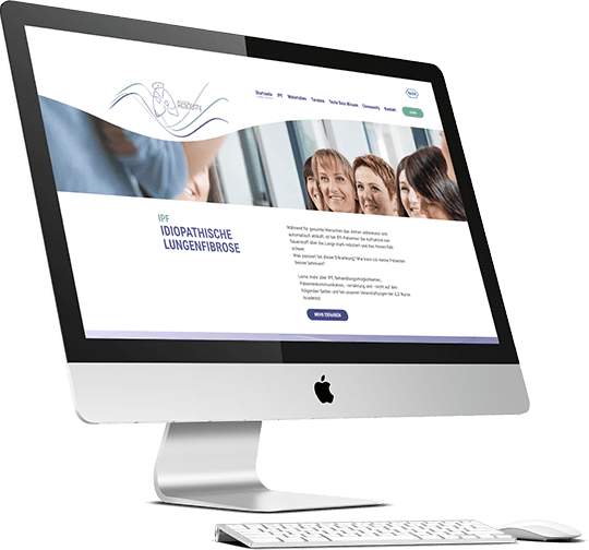 Roche ILD Nurse Academy Website on screen Roche ILD Nurse Academy Website on screen