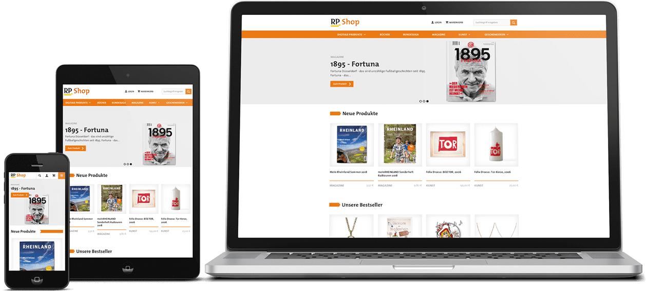 RP Shop Website on mobile devices RP Shop Website on mobile devices
