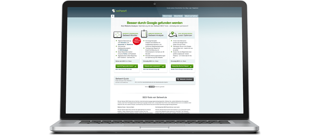 Seitwert Website on mobile devices Seitwert Website on mobile devices