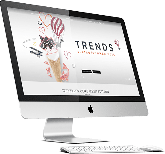 van Laack Shop Website on screen van Laack Shop Website on screen